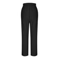 thumbnail image 4 of Wutalume Women's High Waist Linen Wide Leg Pants, Loose Casual Trousers with Slimming Effect for Summer, Breathable Lightweight,Ideal for Beach and City,Black M, 4 of 8