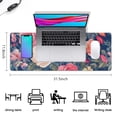thumbnail image 5 of Long Mouse Pads for Desk,Pioneer Flower Floral Print Pattern Desk Mats on Top Of Desks, Desk Mouse Pad Extra Large with 3mm Non-Slip Base and Stitched Edge for Gaming,Office,Work,Home 31.5"x11.8", 5 of 6