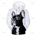 thumbnail image 3 of Sudadera con capucha de bulldog francés para hombre, sudadera con estampado 3D de perro, sudadera informal holgada de gran tamaño, chaqueta, ropa de calle para hombre, 3 of 5