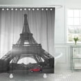 thumbnail image 1 of SUTTOM Bleu Paris Été Coucher de Soleil Vintage Rouge Voiture Stands Champ Rideau de Douche 66x72 Pouces, 1 of 1