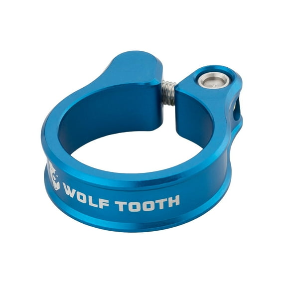 Wolf Tooth Seatpost Clamp 29.8mm Blue Machined Aluminum M6 Bolt 4mm Hex Key
