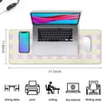 thumbnail image 5 of Elegant Pastel Checkered Desk Mat - Aesthetic Office Decor, Extra Large Mouse and Laptop Pad, Gaming Mat - Ideal for Office & Home, Size 31.5x11.8in., 5 of 7