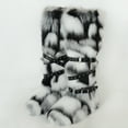 thumbnail image 5 of Women's Winter Warm Fluffy Faux Fur Knee High Snow Boots - Fashionable Cross Belt Buckle Boots, 5 of 5