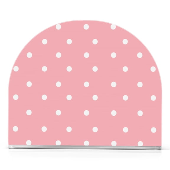 Ryvnso with Dots Pink Pattern Acrylic Napkin Holder for Table Paper Kitchen Cocktail Tissue Dispenser