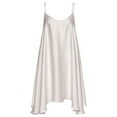 thumbnail image 5 of Lascana Women's Satin Pajama Silky Cami Strap Nightgown Sleep Dress Cream 8, 5 of 5