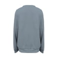 thumbnail image 4 of ManxiVoo Chunky Ribbed Texture Long Sleeve Pullover Sweatshirt for Women Oversized Comfortable Round Neck Top for Fall Fashion XL Size Sky Blue, 4 of 5