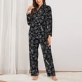 thumbnail image 3 of Lsque The Binding of Isaac Pattern Long Sleeve Pajama Set for Women - Soft 2-Piece Sleepwear and Loungewear Set with Pockets, Comfy Nightwear, 3 of 8