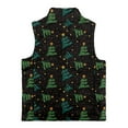 thumbnail image 5 of Xoenoiee Christmas Tree Print Girls Fleece Vest Outerwear Xmas Lightweight Sleeveless Zip up Jacket with Pockets Warm Polar Soft Fall Winter, Size 3T, 5 of 7