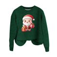 thumbnail image 4 of Buigttklop Christmas Sweatshirts for Women Kawaii 3D Santa Claus Sweatshirt Funny Gifts Long Sleeve Crewneck Cute Graphic Tops, 4 of 4