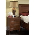 thumbnail image 6 of A-America Westlake 3 Drawer Transitional Solid Wood Nightstand in Cherry Brown, 6 of 6