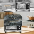 thumbnail image 5 of FOR U DESIGNS Black Gold Marble Print Microwave Oven Dust Cover Portable Microwave Oven Folding Covers Stain Resistant Toaster Oven Case Protector with Top Handle-S, 5 of 8