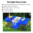 thumbnail image 5 of Outdoor Picnic Foldable Multi-function Rolling Cooler Upgraded Stool Blue, 5 of 15