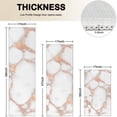 thumbnail image 4 of White Rose Gold Marble Kitchen Rugs Sets Of 3,Kitchen Runner Rugs Non Skid Washable,Decorative Kitchen Floor Mats for Kitchen,Sink,Laundry,17"x30"+ 17"x47" + 17"x59", 4 of 6