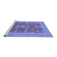 thumbnail image 2 of Ahgly Company Machine Washable Indoor Square Oriental Blue Industrial Area Rugs, 6' Square, 2 of 4