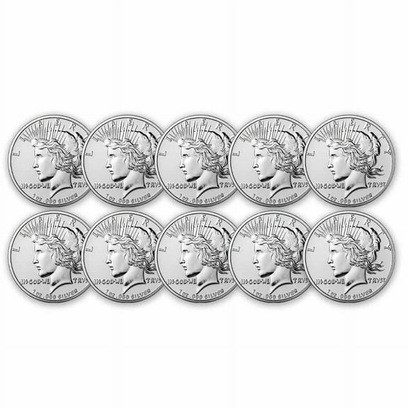 1 oz Silver Round - Peace Dollar (Lot of 10)