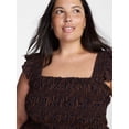 thumbnail image 4 of Terra & Sky Women’s Plus Sleeveless Smocked Tank Top, Sizes 0X-5X, 4 of 5