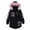Black, variant on Boys Girls Winter Coat Toddler Long Heavyweight Puffer Jacket Parka Coat Thicken Ski Jacket With Fu𝐫 Trim Hood