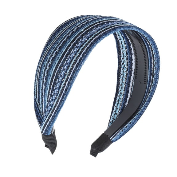 Vocoste Wide Headbands for Women Extra Wide Bohemia Headband Large Head Bands Blue
