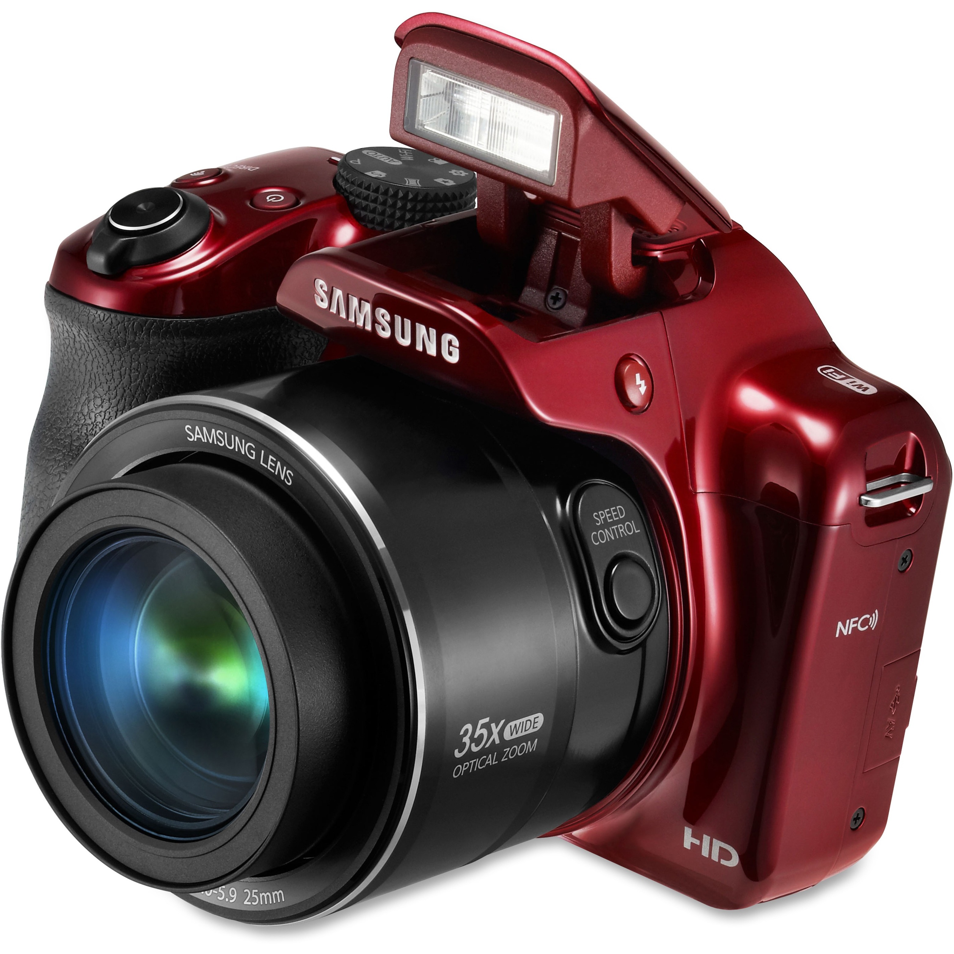 Samsung WB1100F 16.2 Megapixel Compact Camera, Red - image 3 of 5