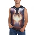 thumbnail image 2 of Lsque Fox Couple Print Men's Cotton Blend Sleeveless Muscle Shirts (S-3XL)- Moisture Wicking, Odor Protection, UPF 30+,Large, 2 of 8