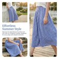 thumbnail image 6 of ZToonmas Women's Checkered High Waist Wide Leg Culottes Loose Casual Plaid Cropped Skirt Pants with Pockets, 6 of 9