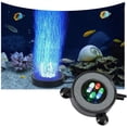 thumbnail image 1 of LED Aquarium Air Stones Fish Tank Bubbler Light Air Stone Diffuser Decor Lamp with Sucker Colorful Backgound Lighting (2.2inch Light Disk(No Remote)), 1 of 7