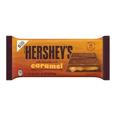 HERSHEY'S Milk Chocolate with Caramel Candy Bars, 1.4 oz (6 Count)
