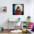 thumbnail image 3 of Stupell Industries Abstract Astronaut & Moon Abstract Painting Gallery Wrapped Canvas Art Print Wall Art, 30 x 30, 3 of 8
