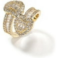 thumbnail image 2 of 14K Gold Heart Moissanite Ring, Modern Style Women's Band, Ideal for Everyday Wear and Special Occasions, 2 of 6