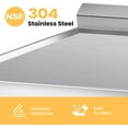 thumbnail image 5 of Stainless Steel Utility Sink, 39'' Free Standing Single Bowl Kitchen Sink with Cold and Hot Water Pipe, Right Drawer, Indoor and Outdoor for Laundry Room Farmhouse Kitchen(39 inch), 5 of 9