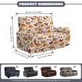 thumbnail image 6 of TSOVTHRID Pumpkin Cardinal Maple Leaf Print Reclining Loveseat Covers with Elastic Bottom 6-Piece Loveseat Recliner Cover, Washable Sofa Furniture Protector for Pet Dog Home Fall Decor, 6 of 7