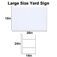 thumbnail image 6 of 20 PCS Blank Yard Signs with H Metal Stakes, 18 x 26in Corrugated Plastic Garden Lawn Signs for Birthday, Garage Sales, Rent, Construction, Guidepost Decorations, 6 of 7
