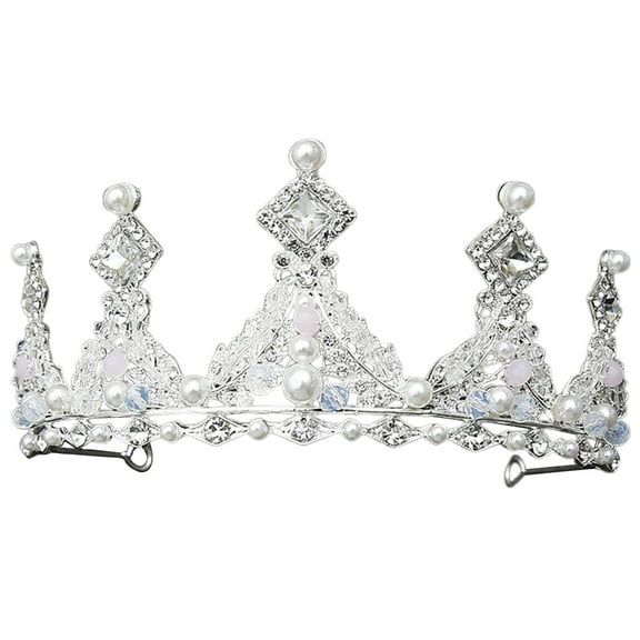 WMGHA Crown for Women, Headband Hair Accessories for Birthday Wedding Party Costume,Elegant Princess Crown Birthday Girl Happy Birth Party Decorations Birth Gift Hair Accessories