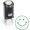 Green Ink, variant on Round Teacher Stamp - Smiley FACE 1 - RED Ink
