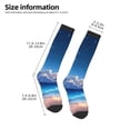 thumbnail image 2 of Salouo Starry Night Ocean View Print Women's Men's Ankle Socks 1-pack Casual Athletic Socks for Unisex Adult Moisture-Wicking Socks for Daily Wear/Running/Sport, 2 of 8