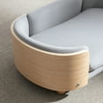 thumbnail image 3 of Vivifying Dog Bed Pet Sofa With Solid Wood legs and Bent Wood Back, Velvet Cushion,Small Size, 3 of 9