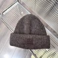 thumbnail image 1 of Gorro con peluca para mujer, de pelo largo desmontable, para otoño e invierno, tejido de lana, con cubierta completa para la cabeza, gorro con peluca, gorro para el frío, 1 of 5