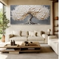 thumbnail image 6 of Large White Trees of Life Canvas Wall Art, Creative Trees Decor Painting Canvas Print for Living Room, Bedroom, Office Decorations, Gifts for Men, 6 of 7