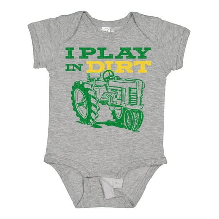 

Inktastic Play in Dirt Tractor Gift Baby Boy or Baby Girl Bodysuit