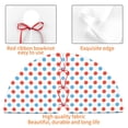 thumbnail image 4 of Lsque Red Blue Polka Dots Print Christmas Tree Skirt, Tree Skirt with Ties or Velcro, Perfect for Holiday Decorations, Halloween, and New Year-48", 4 of 7