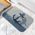 thumbnail image 6 of 1pc Blue Anchor with Rope Absorbent Non-Slip Bathroom Thickened Flannel Rug Decor,Soft,Quick Drying,Suitable For Indoor/outdoor Use,Bathrooms,Bedrooms,Kitchens,Terrace,Laundry Rooms,16"x24", 6 of 9