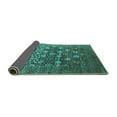thumbnail image 2 of Ahgly Company Indoor Square Oriental Turquoise Blue Industrial Area Rugs, 6' Square, 2 of 4
