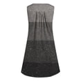 thumbnail image 5 of BEFOKA Robe Grande Taille pour Femmes, Robe d'Été en Liquidation pour Femmes, Robe Sans Manches à Col Rond Imprimé Coloré avec Boutons, 5 of 5