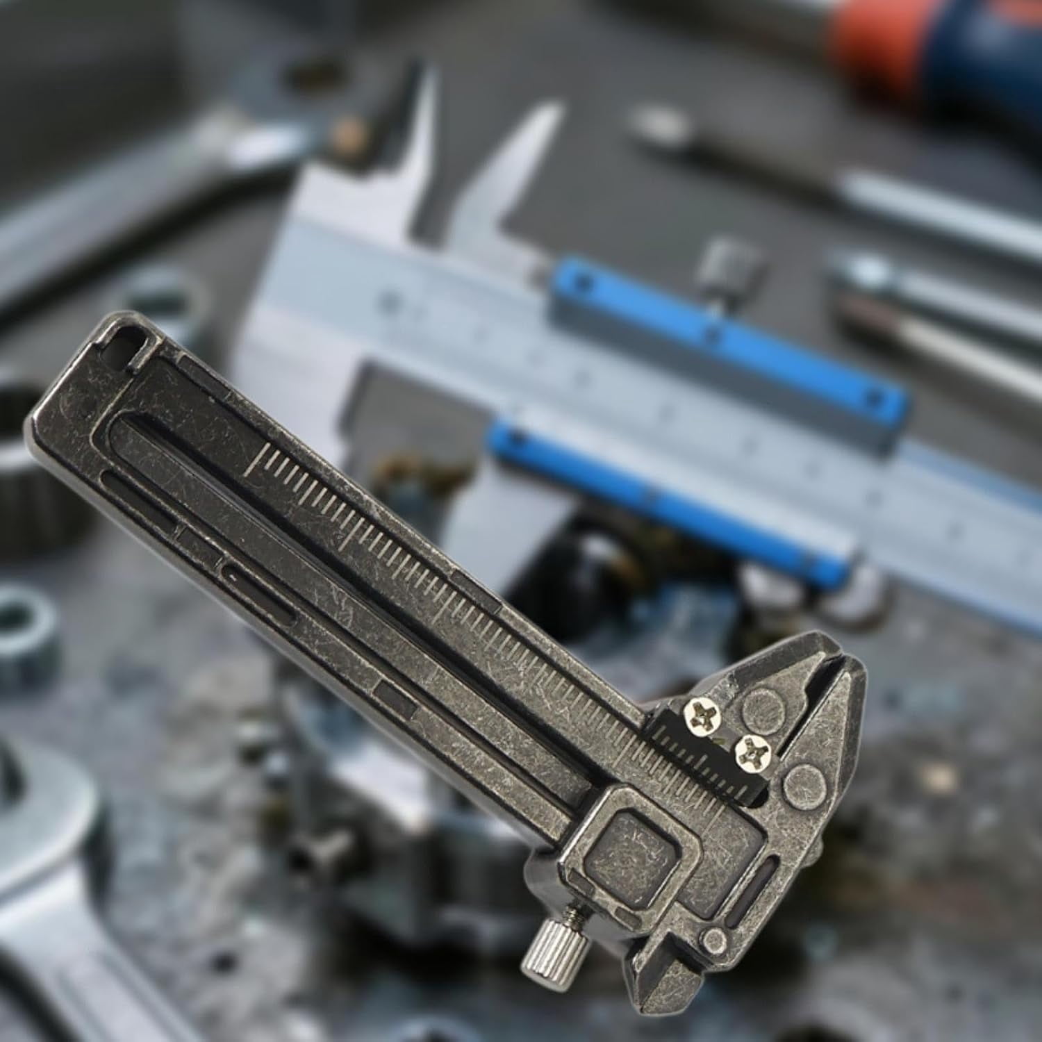 Mini Vernier Caliper 0-50mm, Brass Color Zinc Alloy Pocket Slide Caliper, Multifunctional Precision Measuring Tool for Various Measuring Tasks