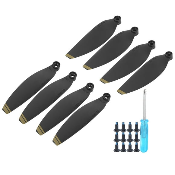 Hélices Pale, Hélice Aile Pale Petit Poids Léger Pratique pour Accessoires de Drone pour Mini Noir avec Bord Doré
