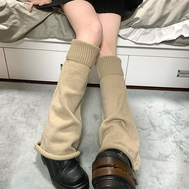 D-GROEE 1 Pair Leg Warmers for Women Girls Flared Leg Warmer for Party  Knitted Fall Winter Socks 