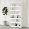 Bookcase/room divider white 100×30×198 cm wood material