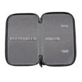 thumbnail image 5 of Estuche para lápices para estudiantes, 3 capas, compatible con Ox, con soporte para brochas, bolsa de almacenamiento para maquillaje, color negro, 5 of 5