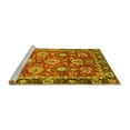 thumbnail image 2 of Ahgly Company Machine Washable Indoor Square Oriental Yellow Traditional Area Rugs, 5' Square, 2 of 4