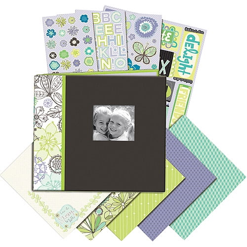 Mega Super Ensemble Scrapbook Kit, BlackWhite, 8.5x8.5